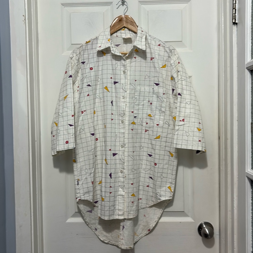 Vintage geometric blouse.